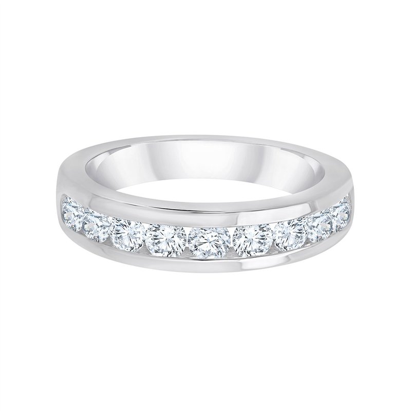 Demi Alliance diamant en or 18 carats