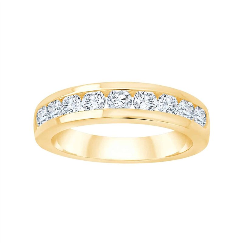 Demi Alliance diamant en or 18 carats