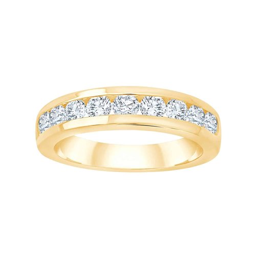 Demi Alliance diamant en or 18 carats