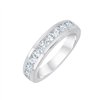 Demi Alliance diamant en or 18 carats