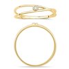 Bague serti clos diamant en or 18 carats