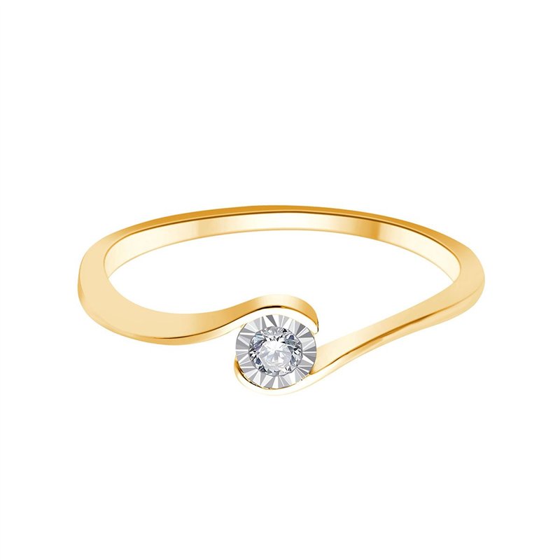 Bague toi et moi diamant en or 18 carats