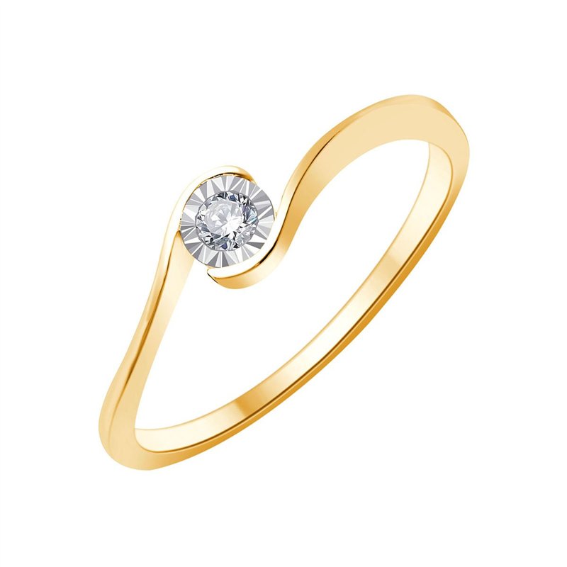 Bague toi et moi diamant en or 18 carats