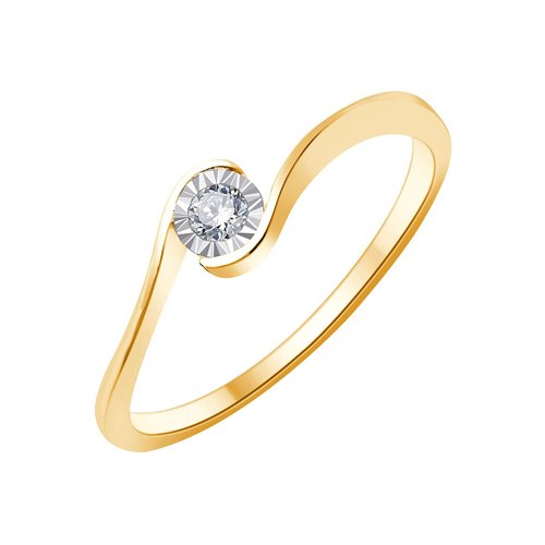 Bague toi et moi diamant en or 18 carats