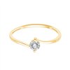 Solitaire serti clos diamant en or 18 carats
