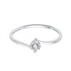Solitaire serti clos diamant en or 18 carats