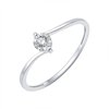 Solitaire serti clos diamant en or 18 carats