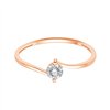 Solitaire serti clos diamant en or 18 carats