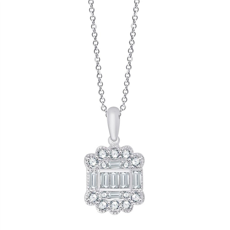 Collier Art Déco toi et moi diamant en or 18 carats