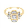 Bague Art Déco trilogie diamant en or 18 carats