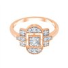 Bague Art Déco trilogie diamant en or 18 carats