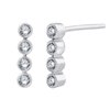 Boucles d'oreilles Bar À Bo trilogie diamant en or 18 carats