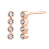 Boucles d'oreilles Bar À Bo trilogie diamant en or 18 carats