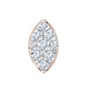 Boucles d'oreilles Bar À Bo trilogie diamant en or 18 carats