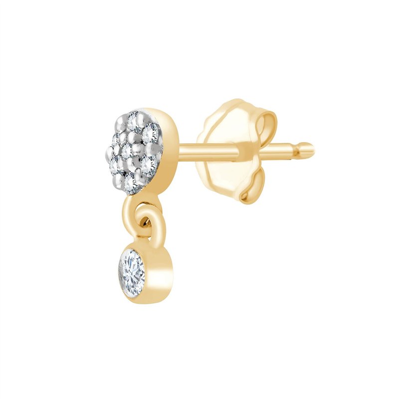 Boucles d'oreilles Bar À Bo serti clos diamant en or 18 carats