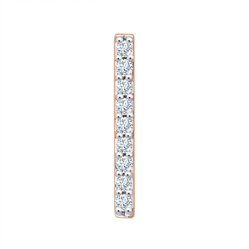 Boucles d'oreilles Bar À Bo serti clos diamant en or 18 carats