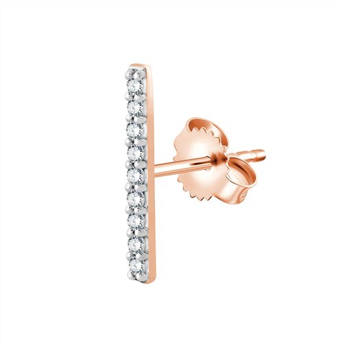 Boucles d'oreilles Bar À Bo serti clos diamant en or 18 carats