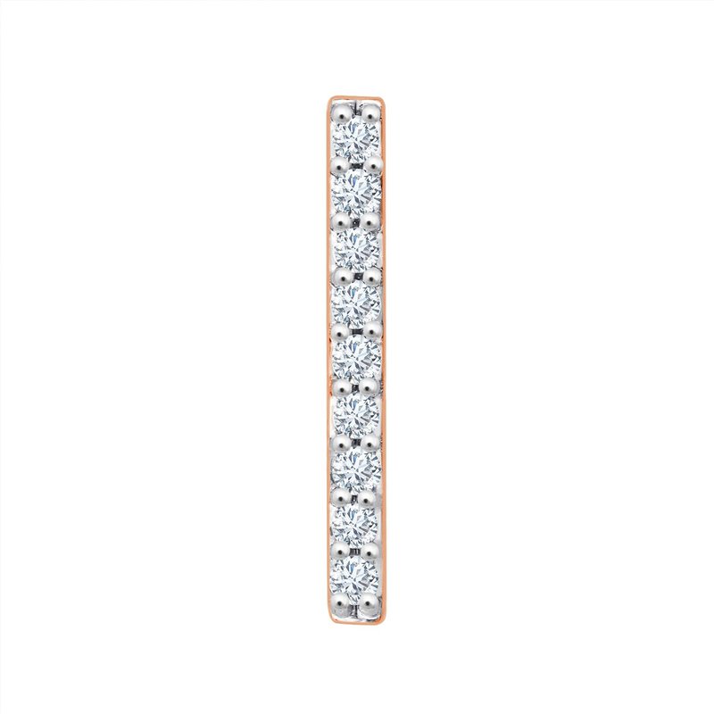 Boucles d'oreilles Bar À Bo serti clos diamant en or 18 carats