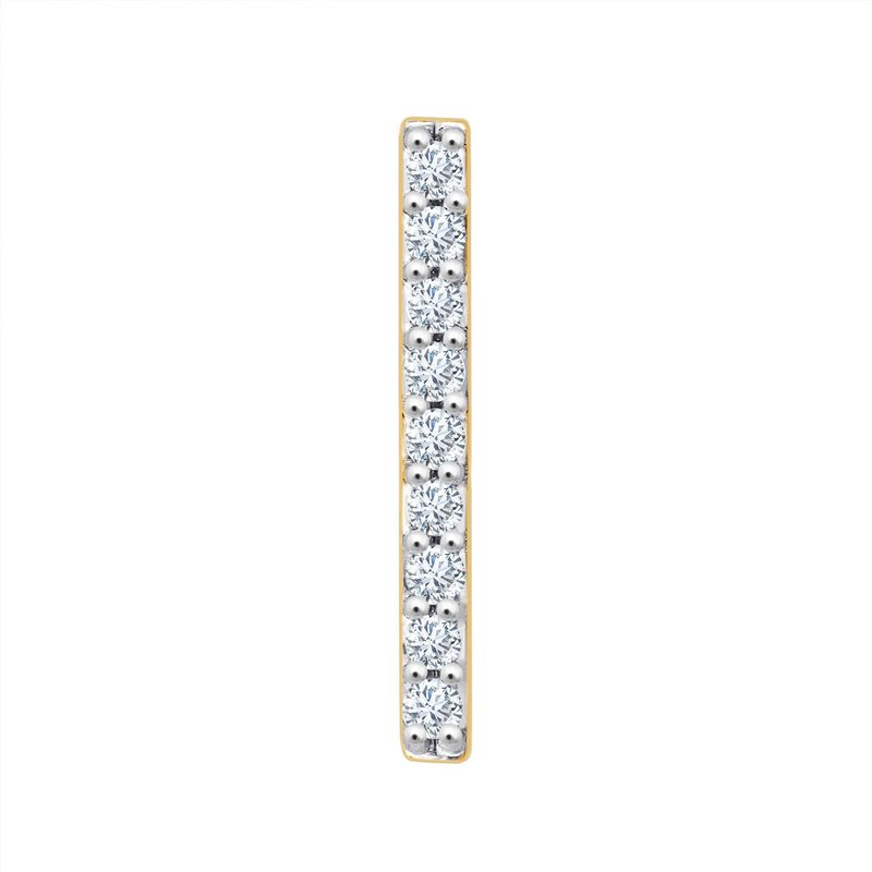 Boucles d'oreilles Bar À Bo serti clos diamant en or 18 carats