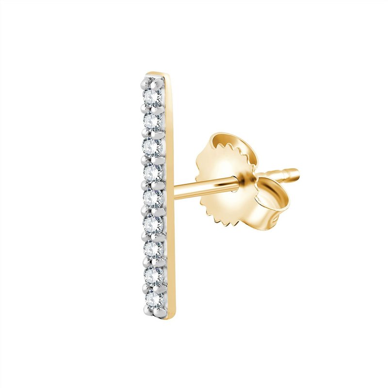 Boucles d'oreilles Bar À Bo serti clos diamant en or 18 carats