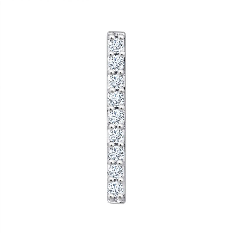 Boucles d'oreilles Bar À Bo serti clos diamant en or 18 carats