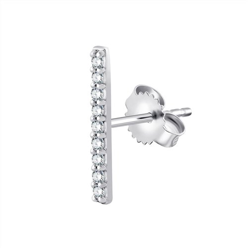 Boucles d'oreilles Bar À Bo serti clos diamant en or 18 carats