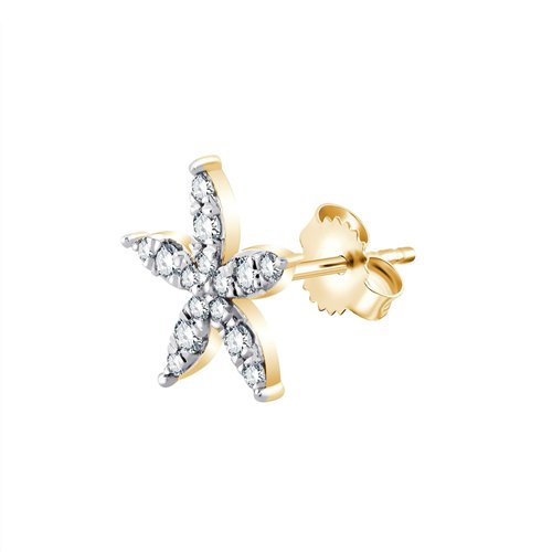 Boucles d'oreilles Bar À Bo trilogie diamant en or 18 carats