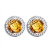Boucles d'oreilles pierre fine et diamant en or 18 carats
