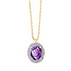 Collier pierre fine et diamant en or 18 carats