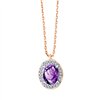 Collier pierre fine et diamant en or 18 carats