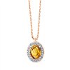 Collier pierre fine et diamant en or 18 carats