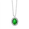 Collier pierre fine et diamant en or 18 carats