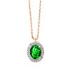 Collier pierre fine et diamant en or 18 carats
