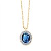 Collier pierre fine et diamant en or 18 carats