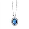 Collier pierre fine et diamant en or 18 carats