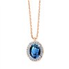 Collier pierre fine et diamant en or 18 carats