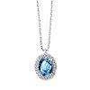 Collier pierre fine et diamant en or 18 carats