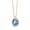 Collier pierre fine et diamant en or 18 carats