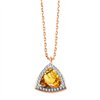 Collier pierre fine et diamant en or 18 carats
