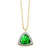 Collier pierre fine et diamant en or 18 carats
