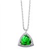 Collier pierre fine et diamant en or 18 carats