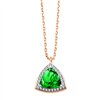 Collier pierre fine et diamant en or 18 carats