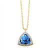 Collier pierre fine et diamant en or 18 carats