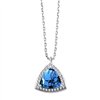 Collier pierre fine et diamant en or 18 carats