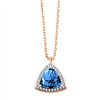 Collier pierre fine et diamant en or 18 carats