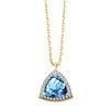 Collier pierre fine et diamant en or 18 carats