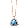 Collier pierre fine et diamant en or 18 carats