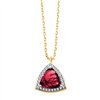 Collier pierre fine et diamant en or 18 carats