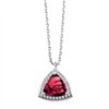 Collier pierre fine et diamant en or 18 carats