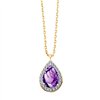 Collier pierre fine et diamant en or 18 carats